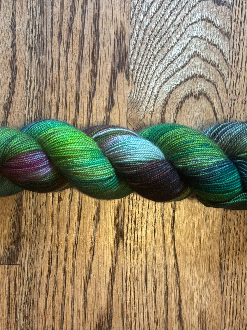 Miss Babs Yarn Yummy 2 Ply Fingering Green Tessa 100% Superwash Merino Wool Knit